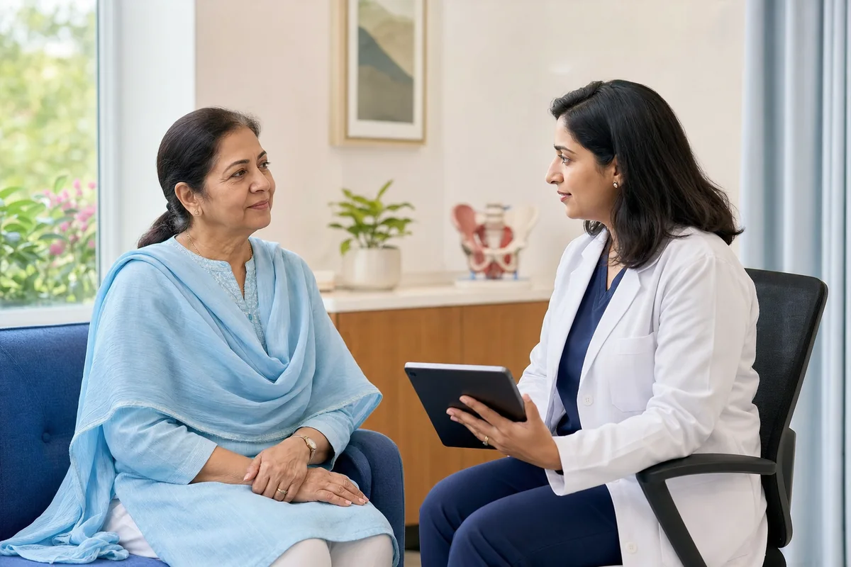 Private consultation about rectal prolapse symptoms and treatment options